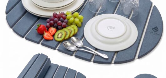 Stone dish drying mat for kitchen counter fast drying absorbent dish mat